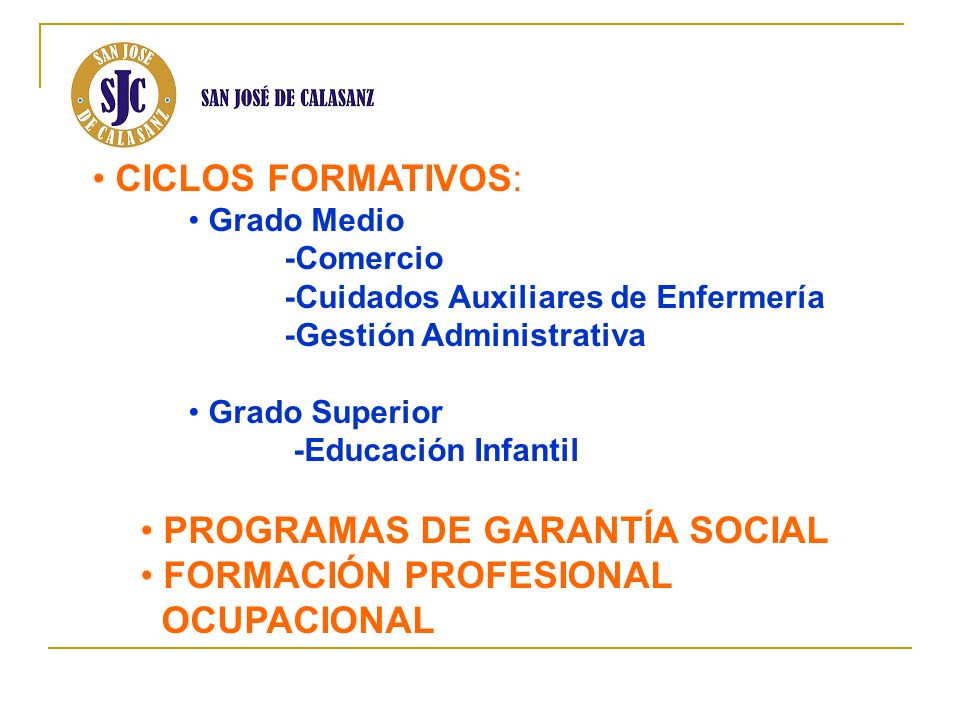 PROGRAMAS DE GARANTÍA SOCIAL FORMACIÓN PROFESIONAL OCUPACIONAL