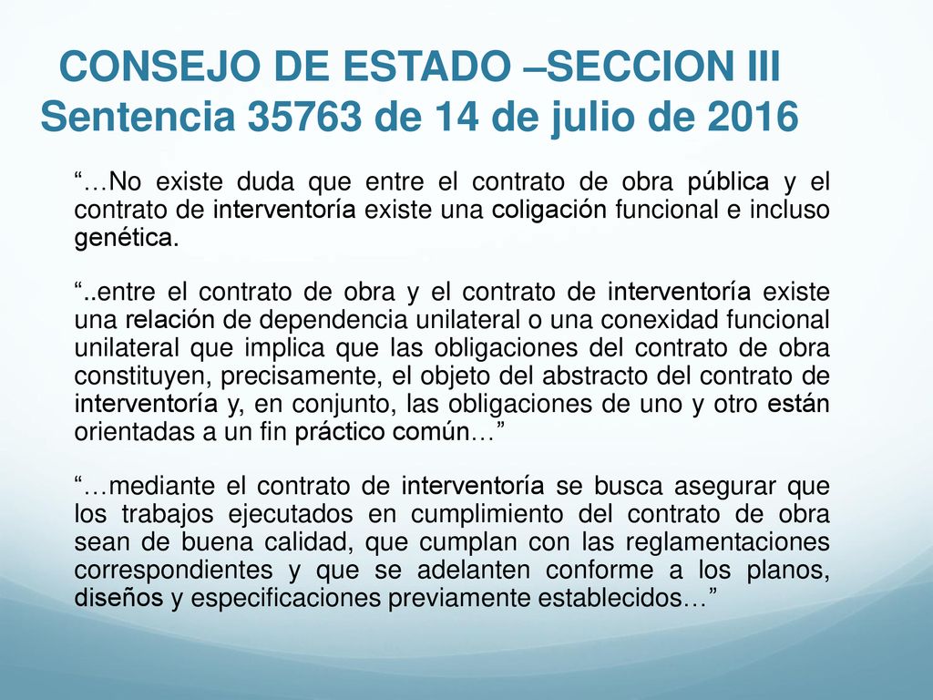 CONSEJO DE ESTADO –SECCION III Sentencia de 14 de julio de 2016
