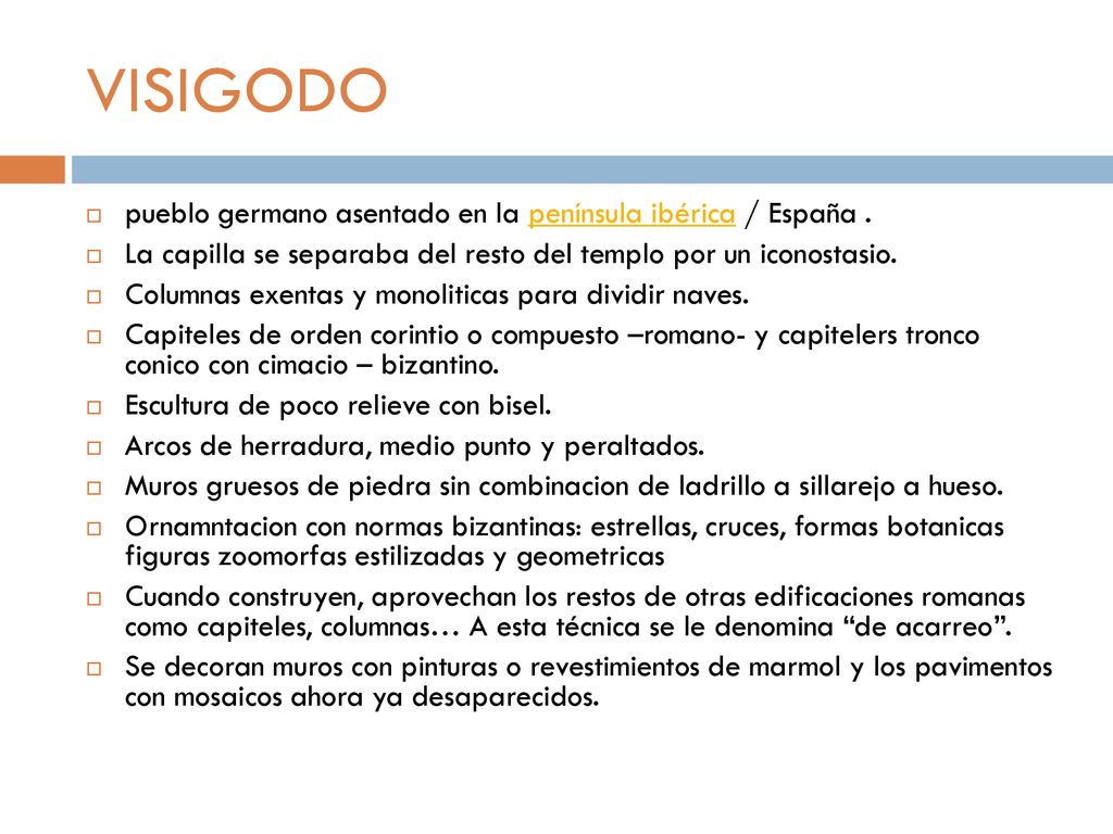 VISIGODO pueblo germano asentado en la península ibérica / España .