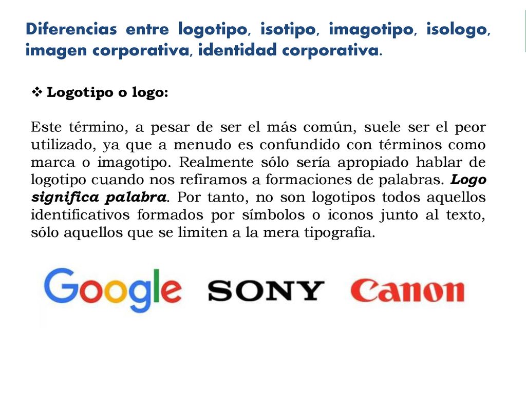 Diferencias entre logotipo, isotipo, imagotipo, isologo, imagen corporativa, identidad corporativa.