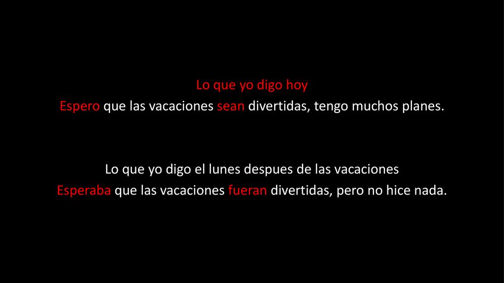 Lo que yo digo hoy Espero que las vacaciones sean divertidas, tengo muchos planes.