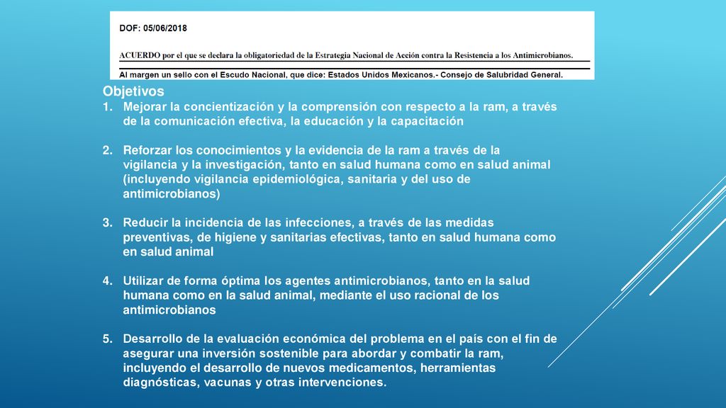 Objetivos Mejorar la concientización y la comprensión con respecto a la ram, a través de la comunicación efectiva, la educación y la capacitación.