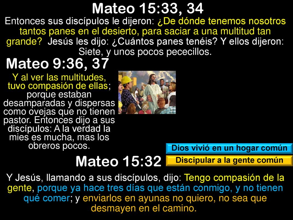 Dios vivió en un hogar común Discipular a la gente común