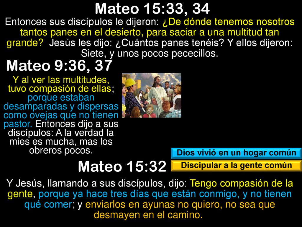 Dios vivió en un hogar común Discipular a la gente común