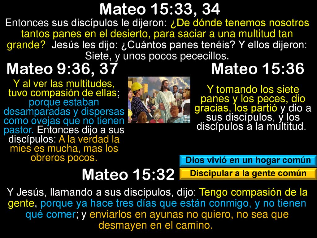 Dios vivió en un hogar común Discipular a la gente común