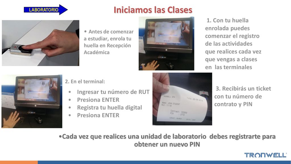 Antes de comenzar a estudiar, enrola tu huella en Recepción Académica