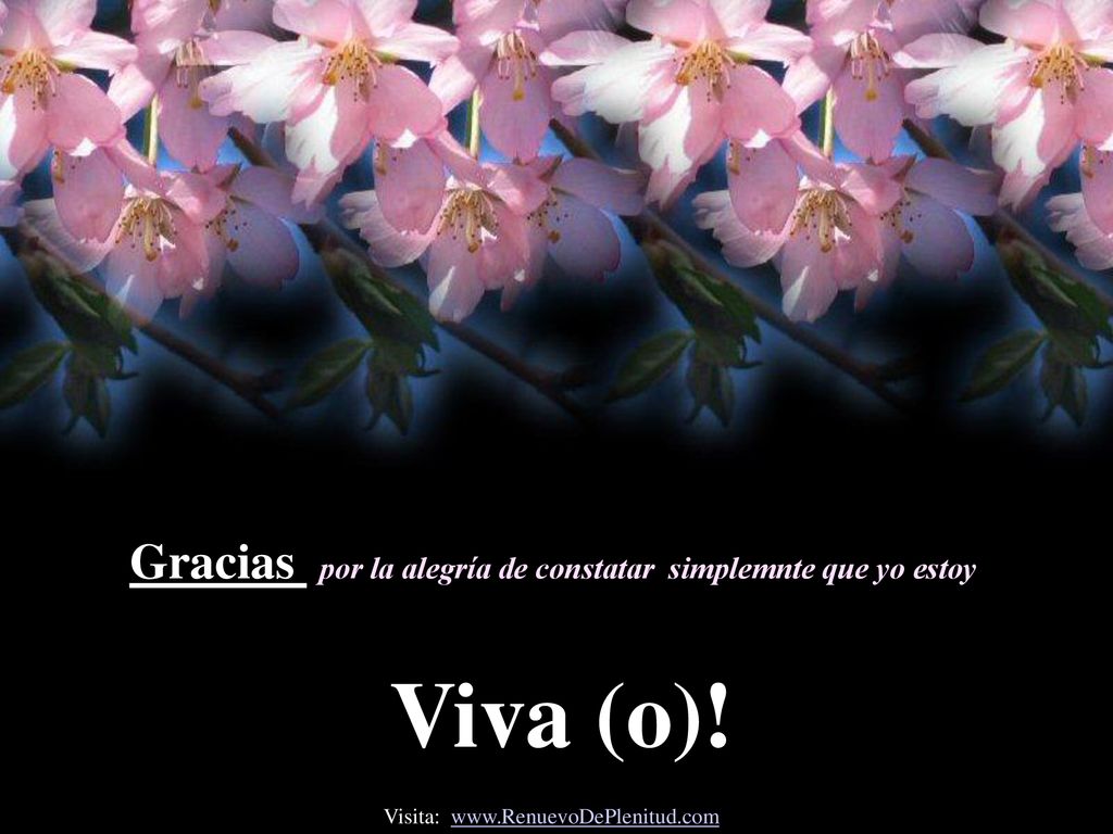 Gracias por la alegría de constatar simplemnte que yo estoy