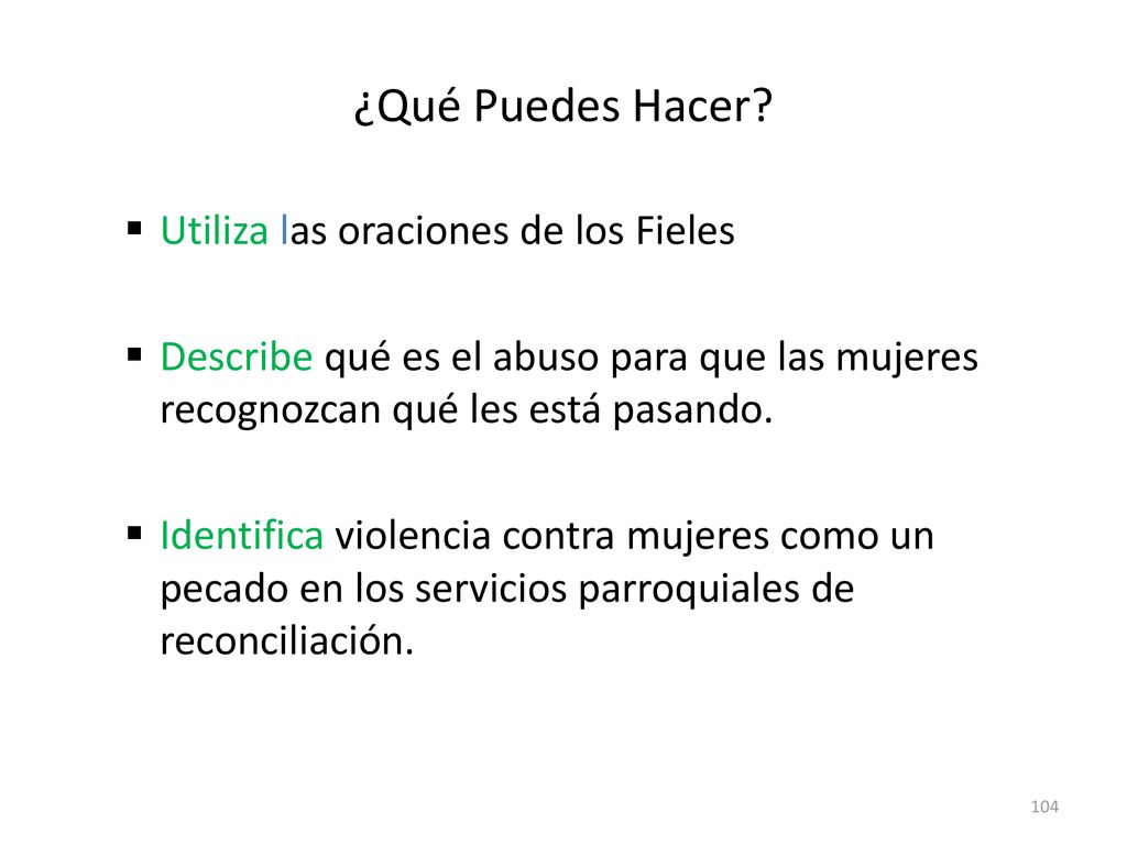 ¿Qué Puedes Hacer Utiliza las oraciones de los Fieles