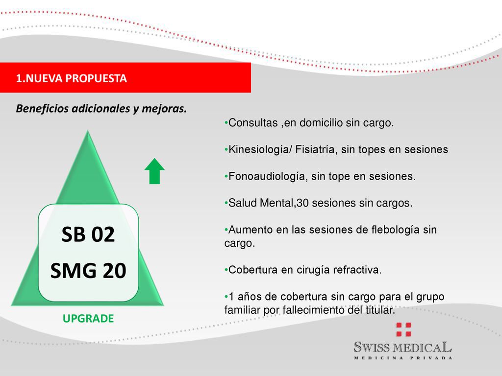 SB 02 SMG 20 1.NUEVA PROPUESTA Beneficios adicionales y mejoras.