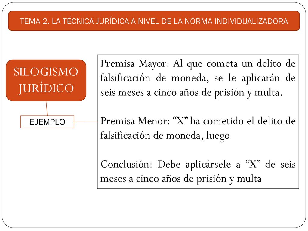 TEMA 2. LA TÉCNICA JURÍDICA A NIVEL DE LA NORMA INDIVIDUALIZADORA