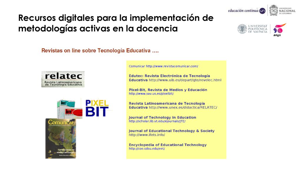 Recursos digitales para la implementación de metodologías activas en la docencia