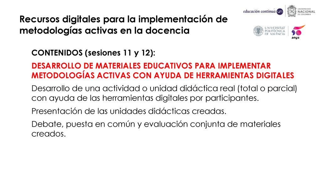 Recursos digitales para la implementación de metodologías activas en la docencia