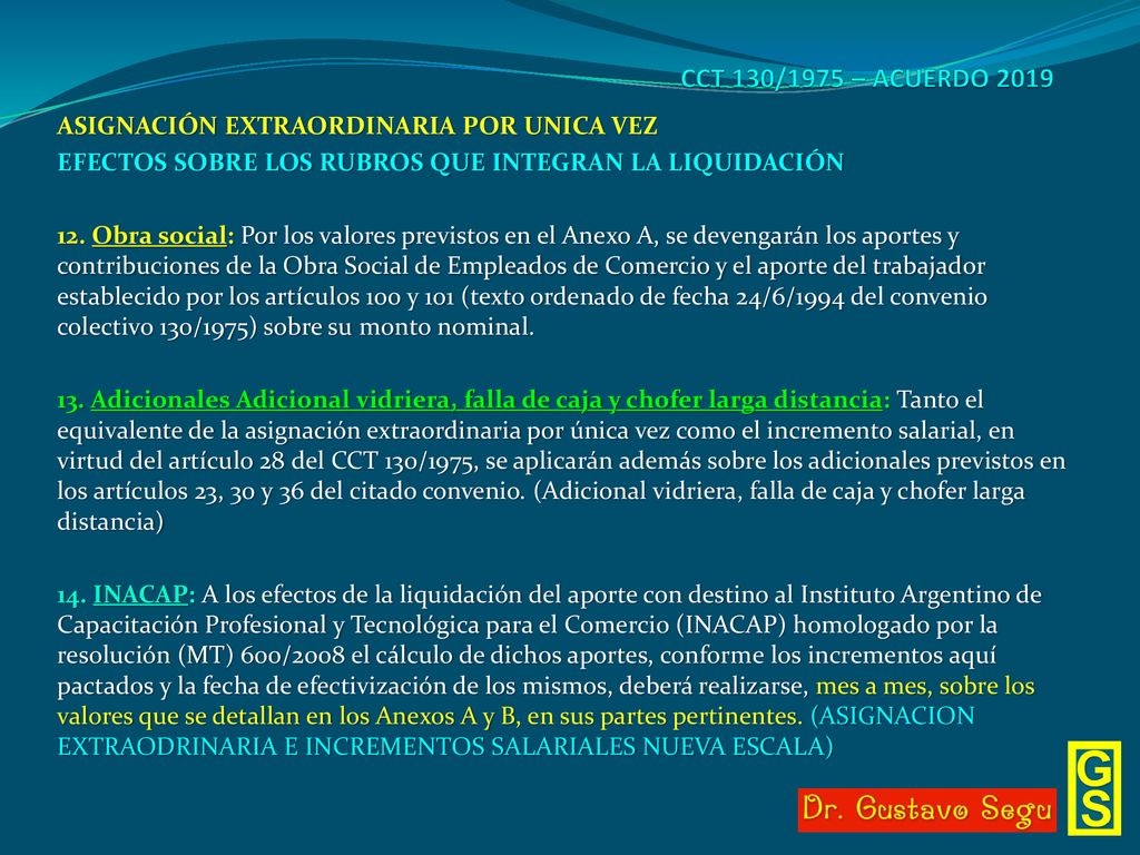 CCT 130/1975 – ACUERDO 2019 ASIGNACIÓN EXTRAORDINARIA POR UNICA VEZ