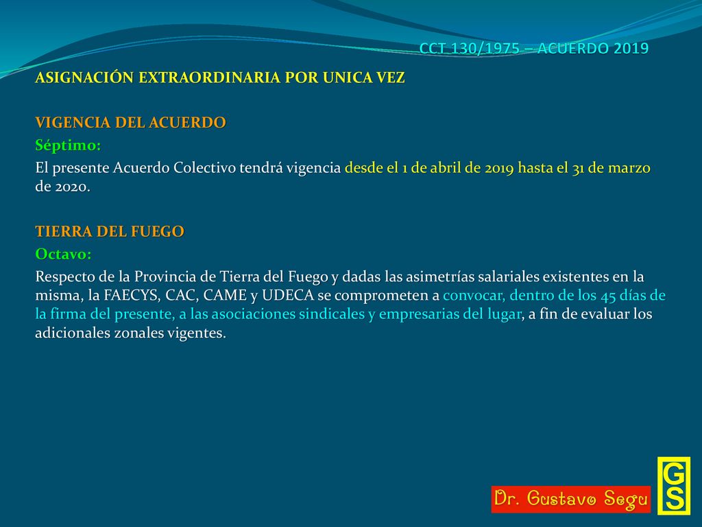 CCT 130/1975 – ACUERDO 2019 ASIGNACIÓN EXTRAORDINARIA POR UNICA VEZ