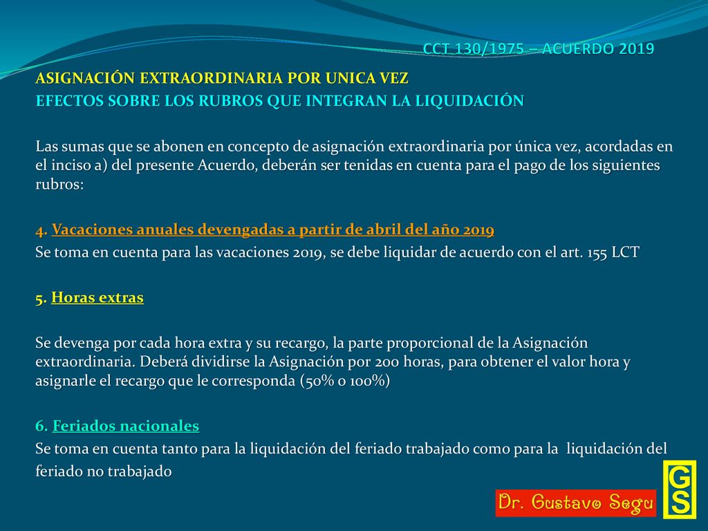 CCT 130/1975 – ACUERDO 2019 ASIGNACIÓN EXTRAORDINARIA POR UNICA VEZ