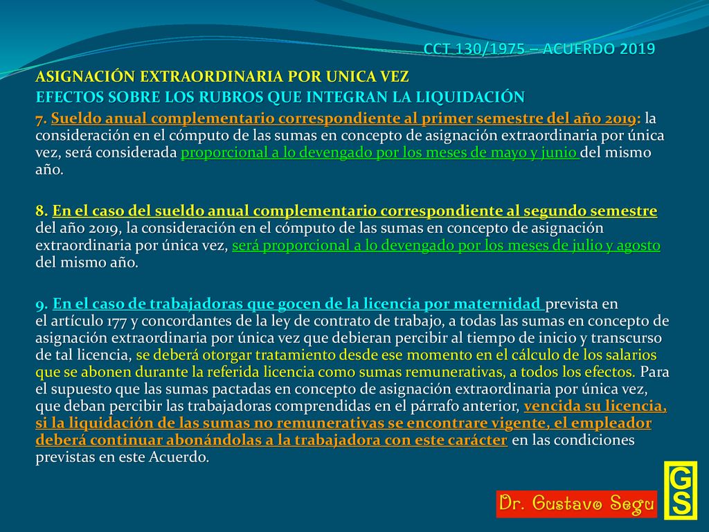 CCT 130/1975 – ACUERDO 2019 ASIGNACIÓN EXTRAORDINARIA POR UNICA VEZ