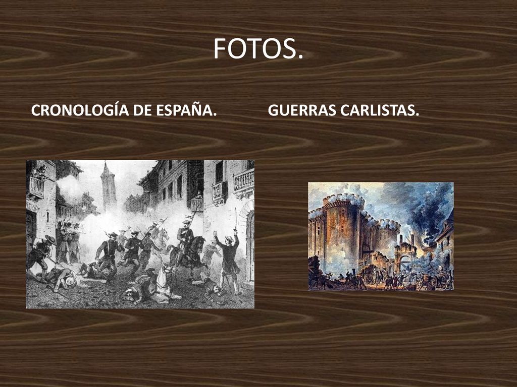 FOTOS. CRONOLOGÍA DE ESPAÑA. GUERRAS CARLISTAS.