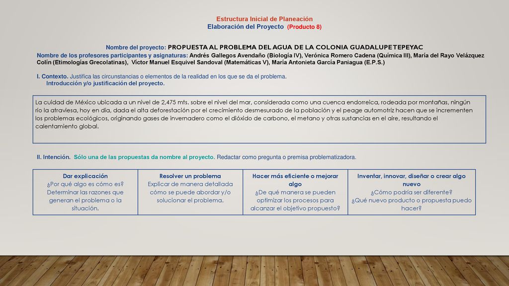 Elaboración del Proyecto (Producto 8)