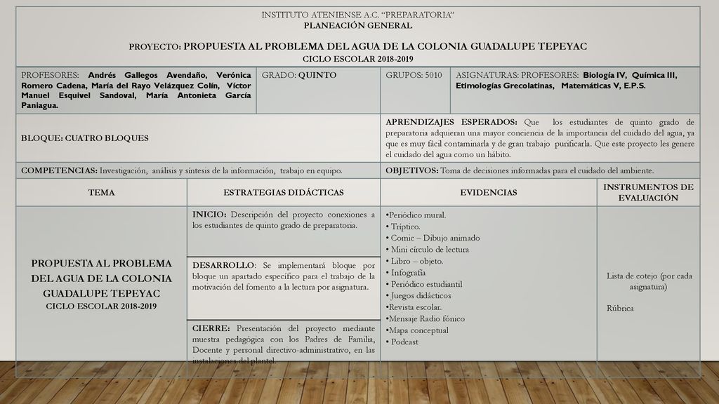 PROPUESTA al problema del agua DE LA COLONIA GUADALUPE TEPEYAC
