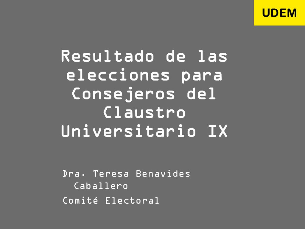 Resultado de las elecciones para Consejeros del Claustro Universitario IX