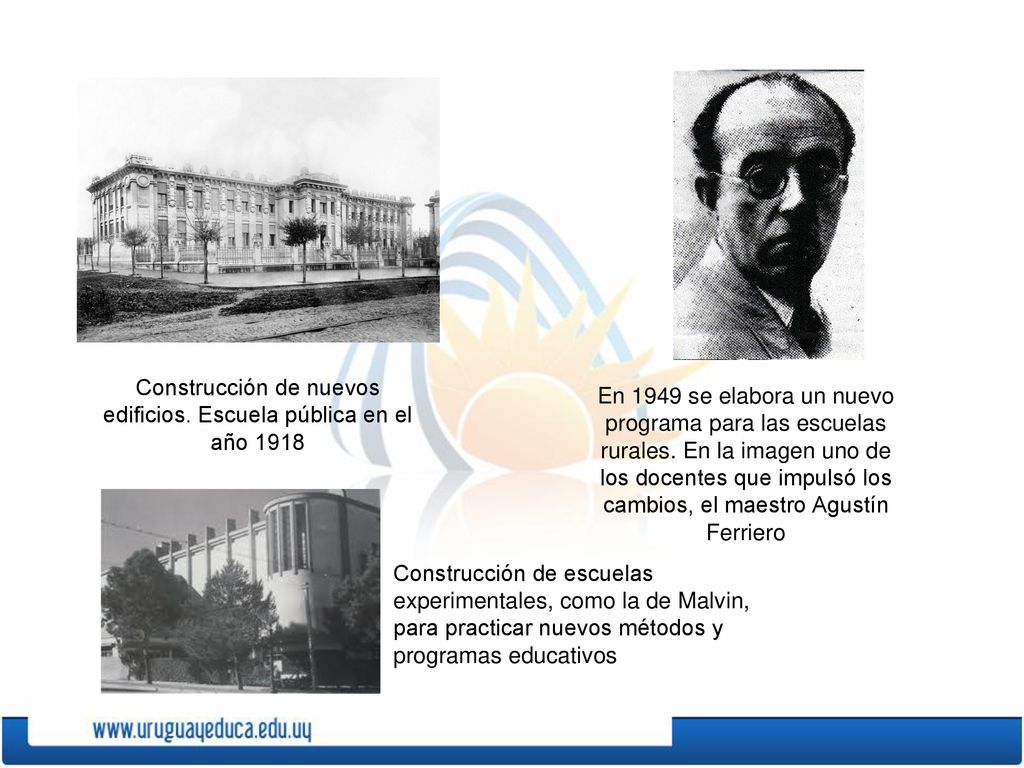 Construcción de nuevos edificios. Escuela pública en el año 1918