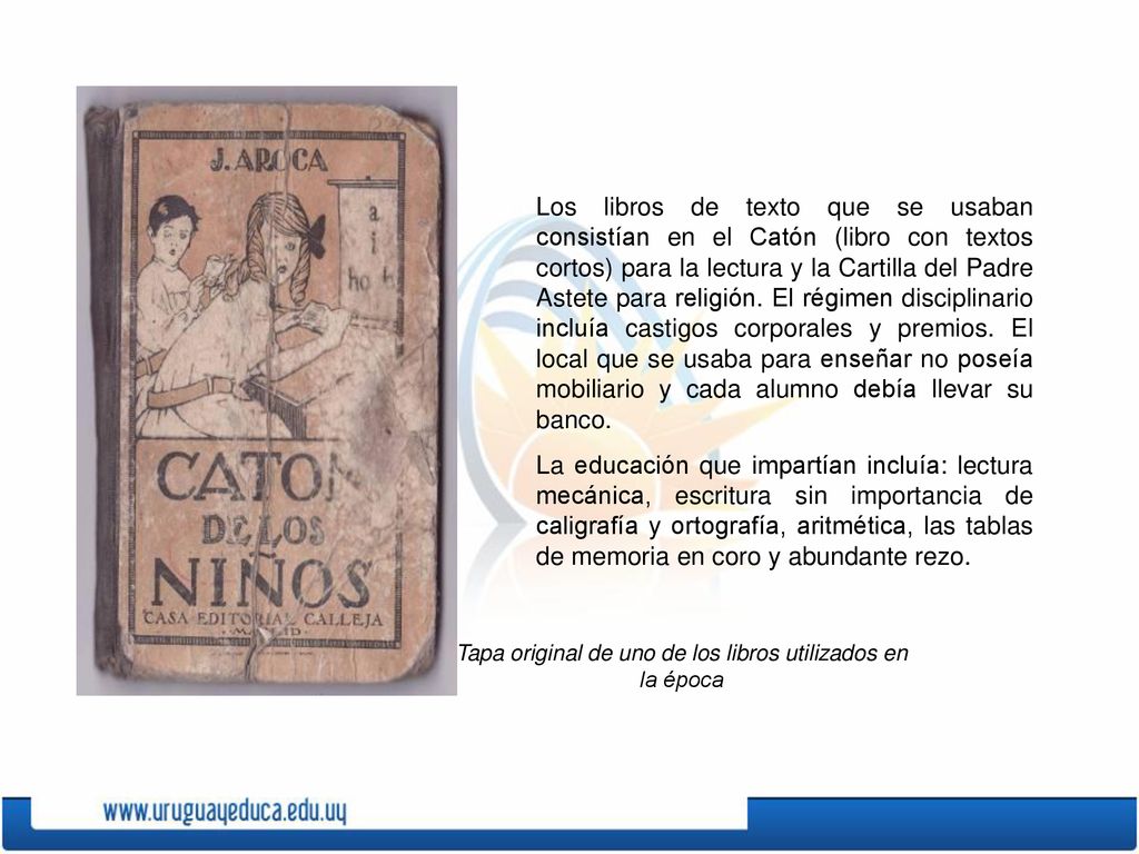 Tapa original de uno de los libros utilizados en la época