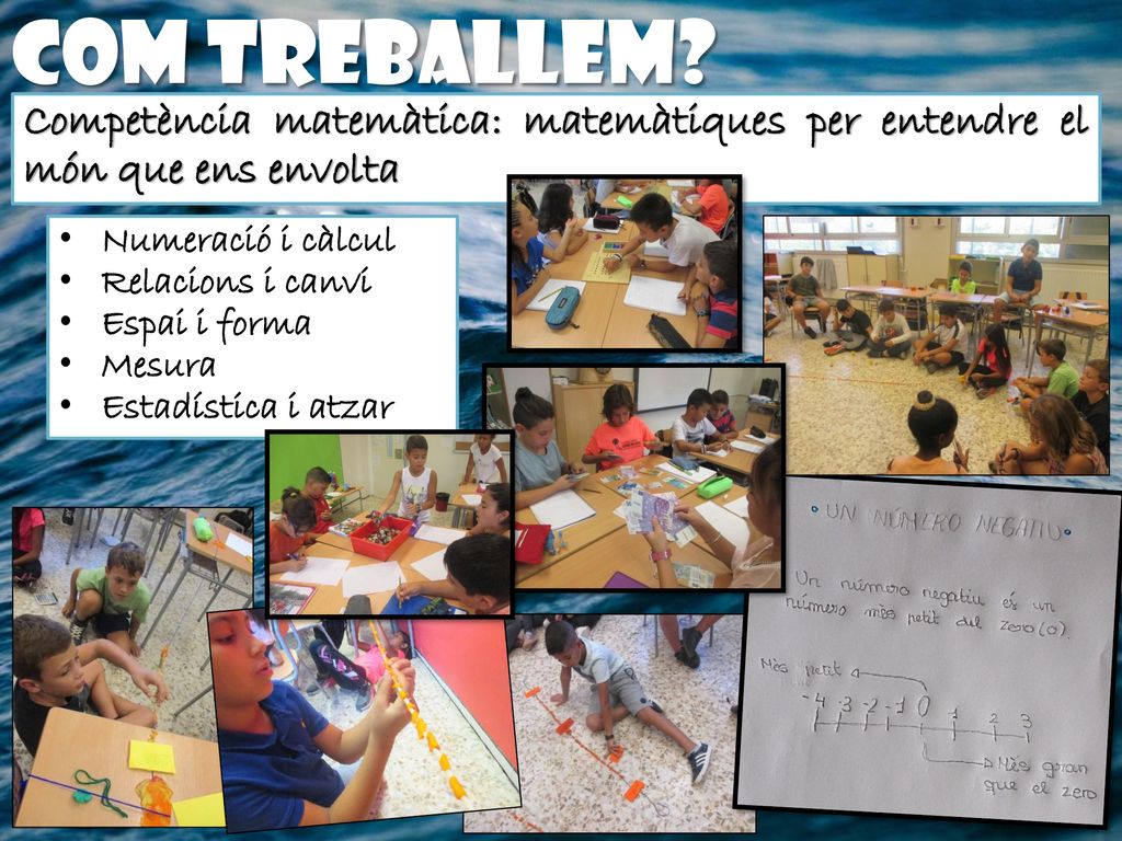 Com treballem Competència matemàtica: matemàtiques per entendre el món que ens envolta. Numeració i càlcul