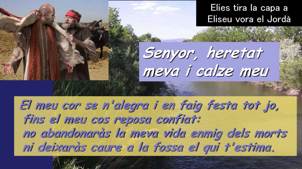 Elies tira la capa a Eliseu vora el Jordà