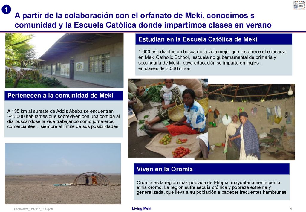 1 A partir de la colaboración con el orfanato de Meki, conocimos s comunidad y la Escuela Católica donde impartimos clases en verano.
