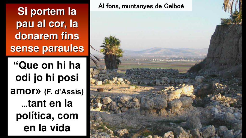 Si portem la pau al cor, la donarem fins sense paraules