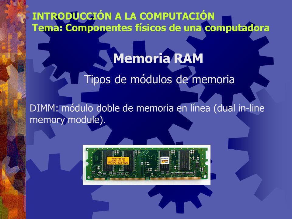 Tipos de módulos de memoria
