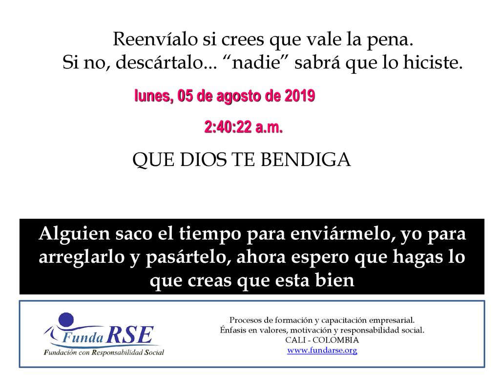 Reenvíalo si crees que vale la pena. Si no, descártalo
