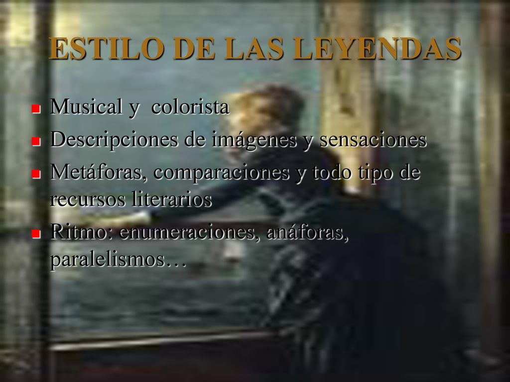 ESTILO DE LAS LEYENDAS Musical y colorista