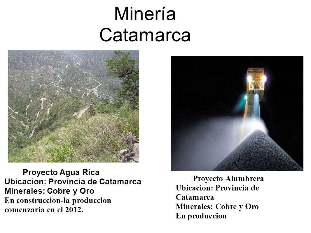 Minería Catamarca Proyecto Agua Rica Ubicacion: Provincia de Catamarca