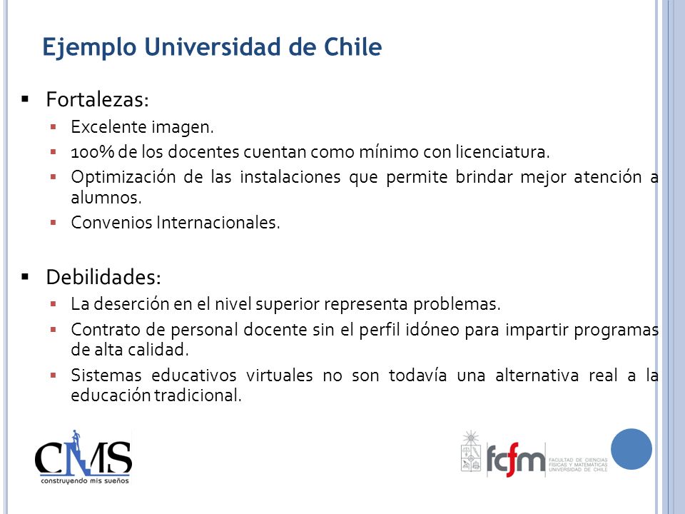 Ejemplo Universidad de Chile
