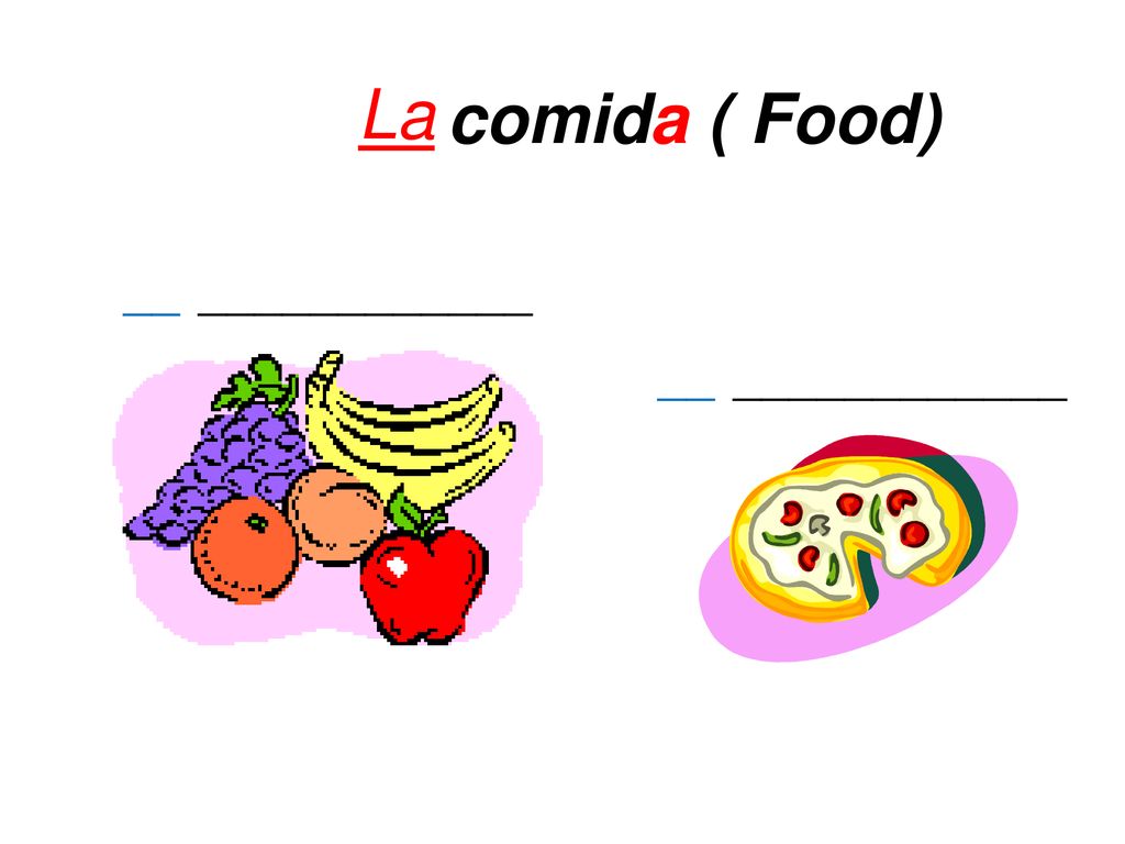 comida ( Food) La __ ____________ __ ____________