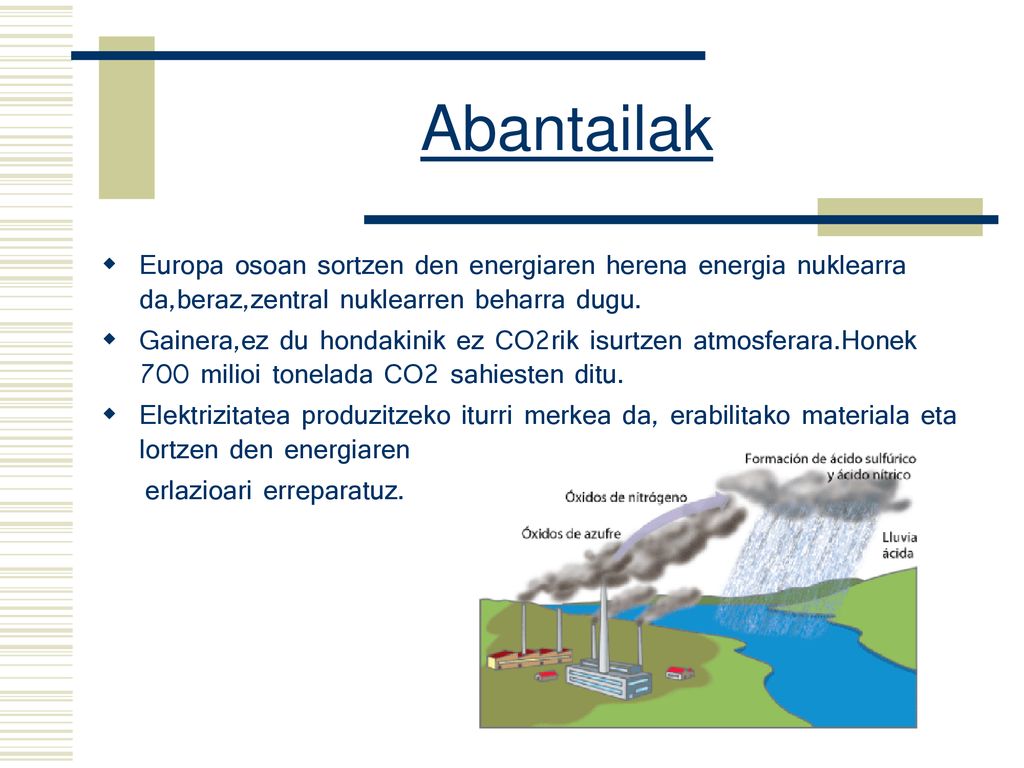 Abantailak Europa osoan sortzen den energiaren herena energia nuklearra da,beraz,zentral nuklearren beharra dugu.
