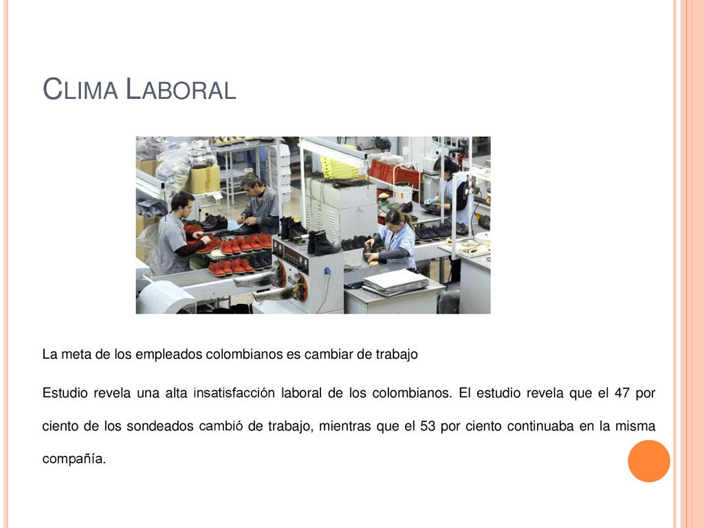 Clima Laboral La meta de los empleados colombianos es cambiar de trabajo.