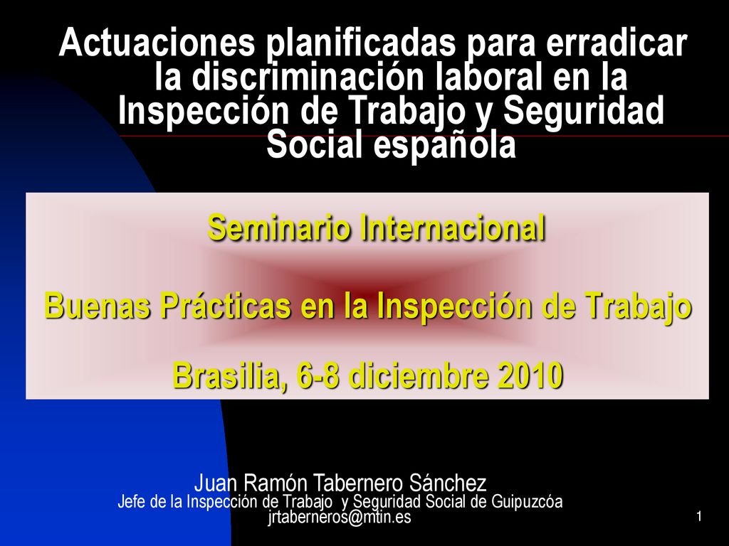 Actuaciones planificadas para erradicar la discriminación laboral en la Inspección de Trabajo y Seguridad Social española