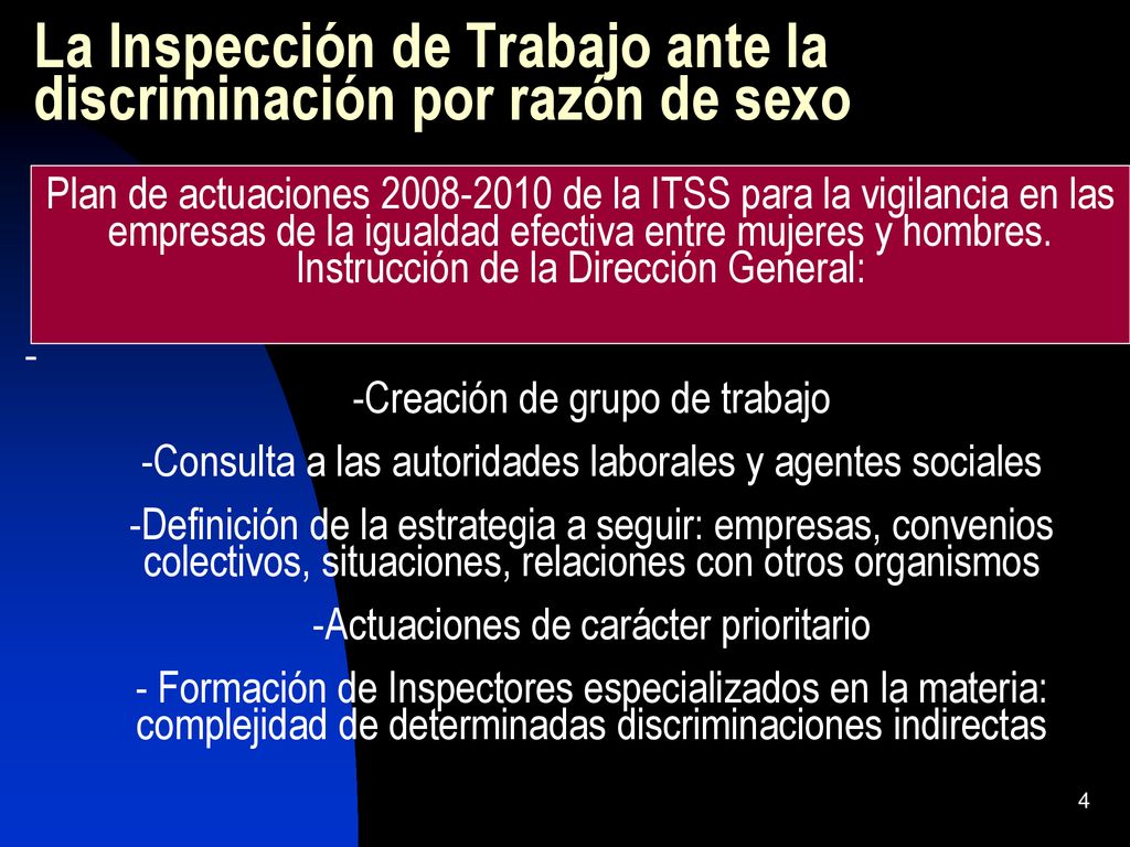 La Inspección de Trabajo ante la discriminación por razón de sexo