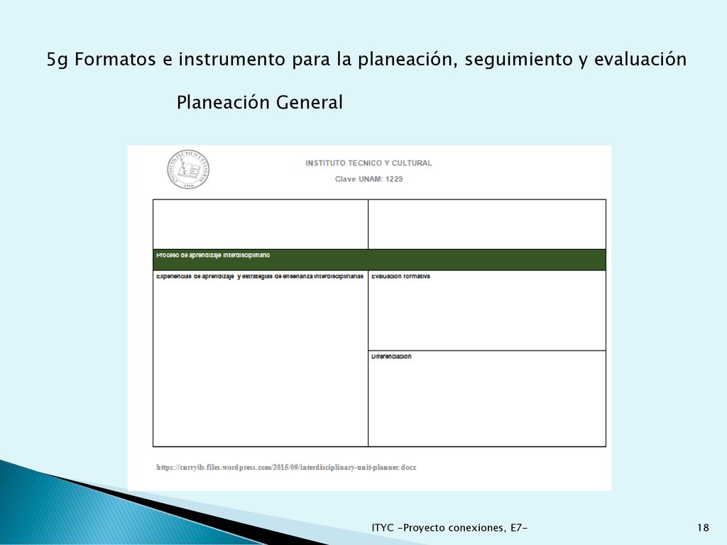 5g Formatos e instrumento para la planeación, seguimiento y evaluación