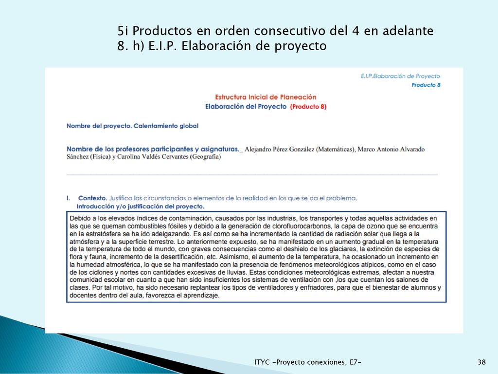 5i Productos en orden consecutivo del 4 en adelante