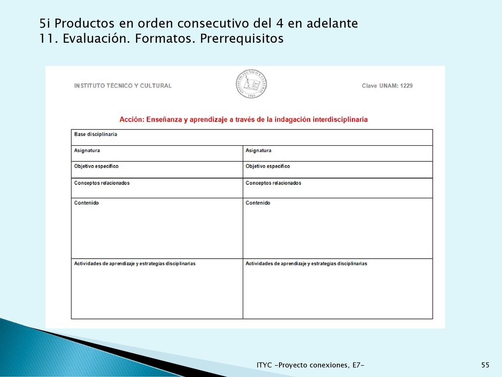 5i Productos en orden consecutivo del 4 en adelante