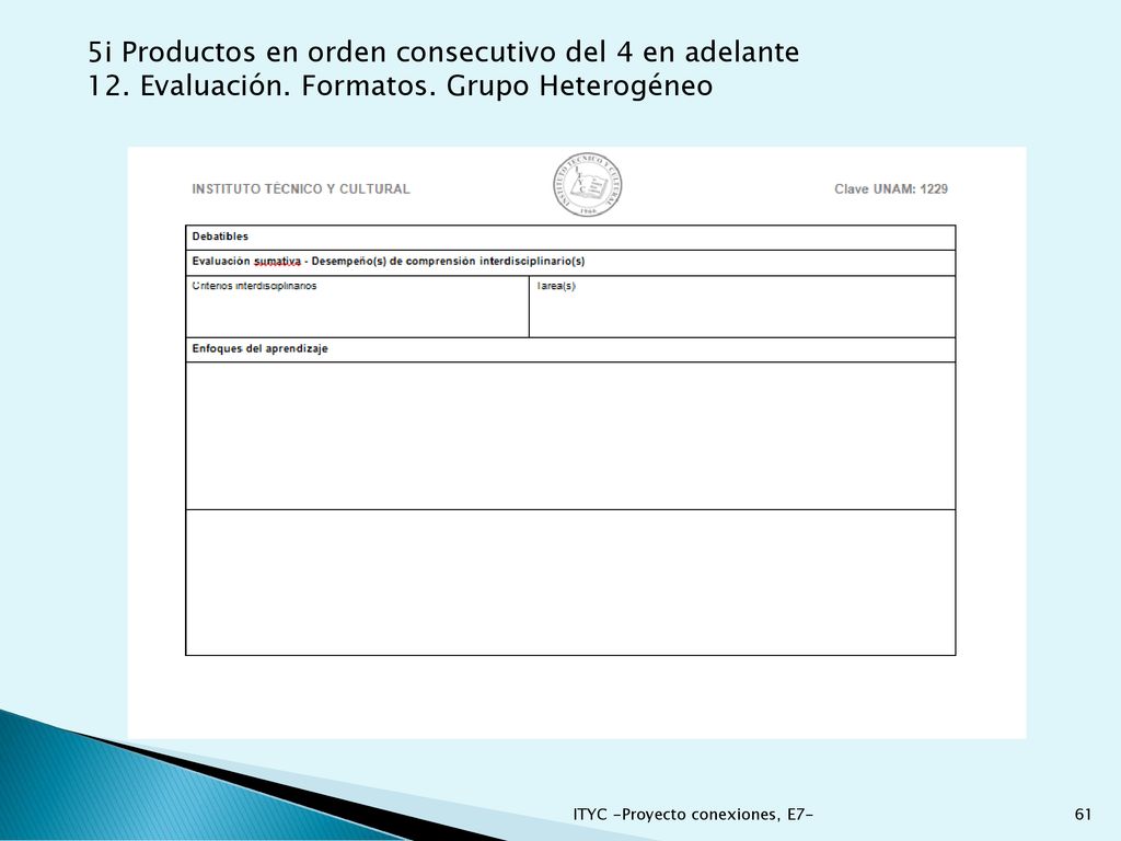 5i Productos en orden consecutivo del 4 en adelante