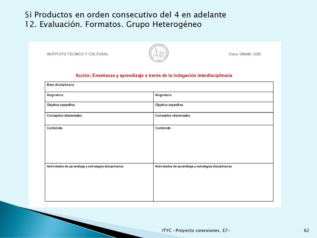 5i Productos en orden consecutivo del 4 en adelante