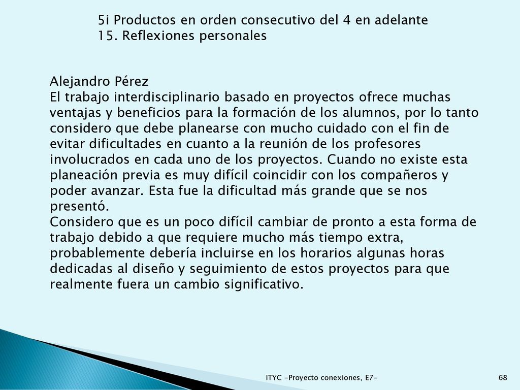 5i Productos en orden consecutivo del 4 en adelante
