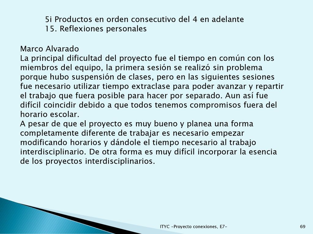 5i Productos en orden consecutivo del 4 en adelante