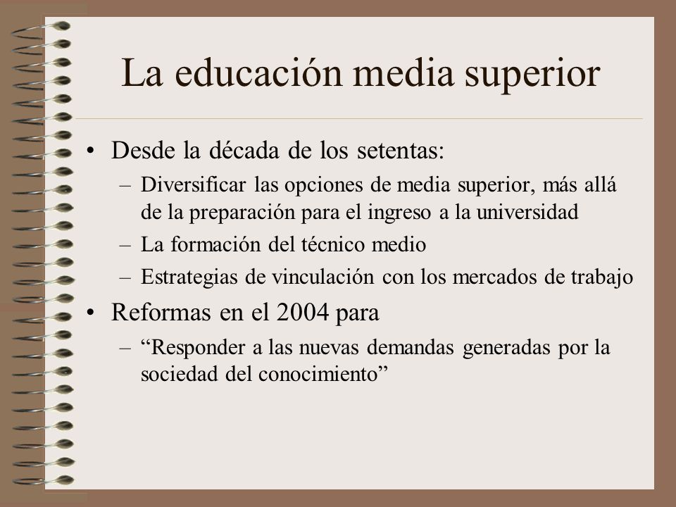 La educación media superior