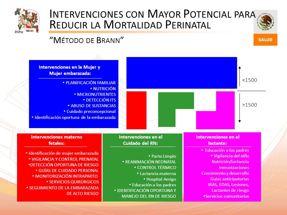 Intervenciones con Mayor Potencial para Reducir la Mortalidad Perinatal