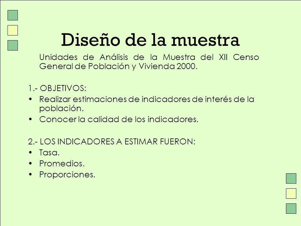Diseño de la muestra Unidades de Análisis de la Muestra del XII Censo General de Población y Vivienda